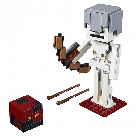 Конструктор Lego Minecraft Большие фигурки - Скелет с кубом магмы 